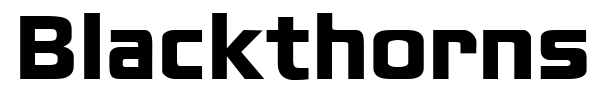 Blackthorns font preview